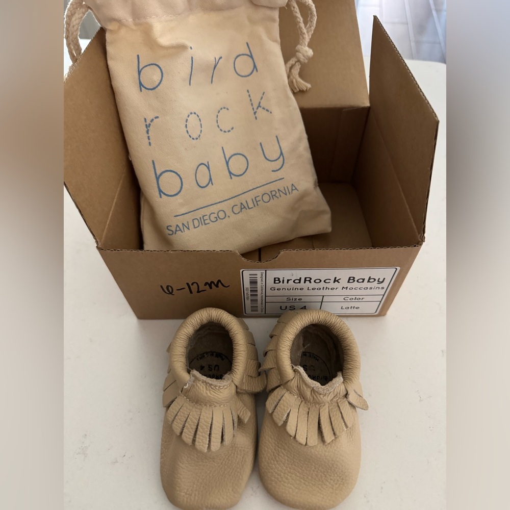 Leather Moccasins - Latte NWT